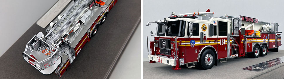 Closeup pictures 3-4 of the FDNY Ladder 161 scale model