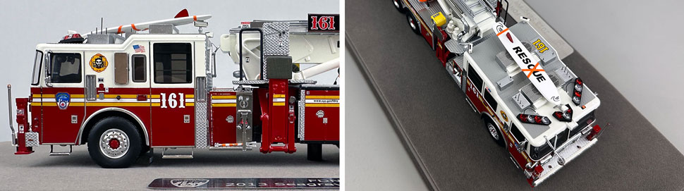 Closeup pictures 5-6 of the FDNY Ladder 161 scale model