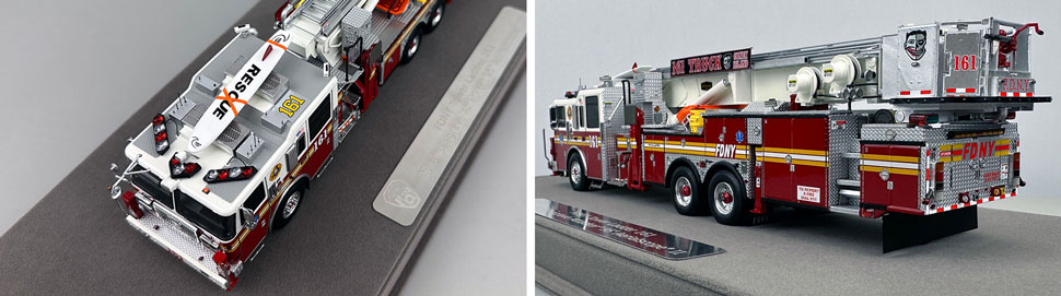 Closeup pictures 7-8 of the FDNY Ladder 161 scale model