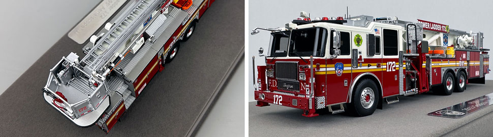 Closeup pictures 3-4 of the FDNY Ladder 172 scale model