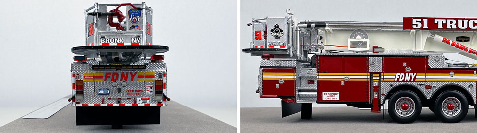 Closeup pictures 9-10 of the FDNY Ladder 51 scale model