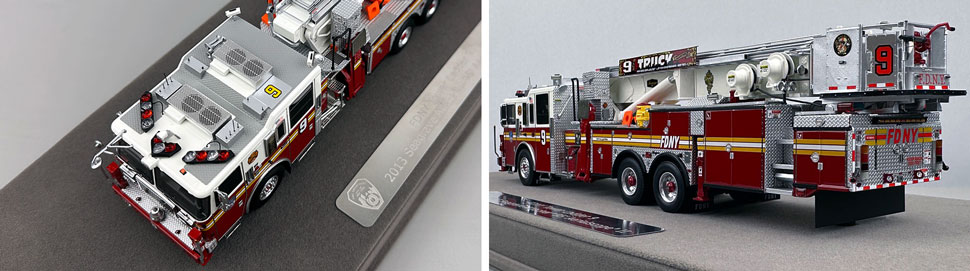 Closeup pictures 7-8 of the FDNY Ladder 9 scale model