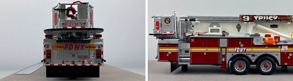 Closeup pictures 9-10 of the FDNY Ladder 9 scale model