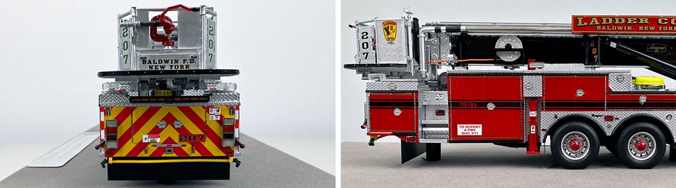 Closeup pictures 9-10 of the Baldwin Fire Department Ladder Co. 2 scale model