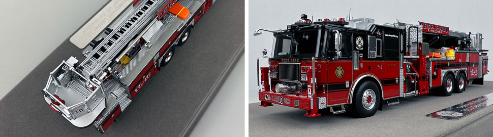 Closeup pictures 3-4 of the Deer Park Fire Department Ladder Co. 10 scale model