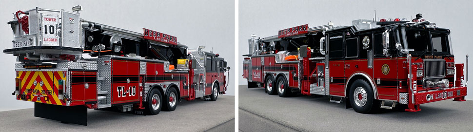 Closeup pictures 11-12 of the Deer Park Fire Department Ladder Co. 10 scale model