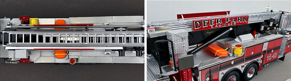 Closeup pictures 13-14 of the Deer Park Fire Department Ladder Co. 10 scale model