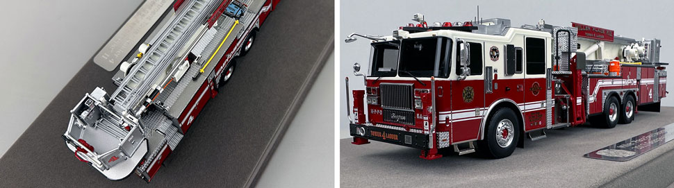 Closeup pictures 3-4 of the Miller Place Fire Department Ladder 4 scale model