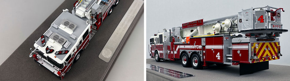 Closeup pictures 7-8 of the Miller Place Fire Department Ladder 4 scale model