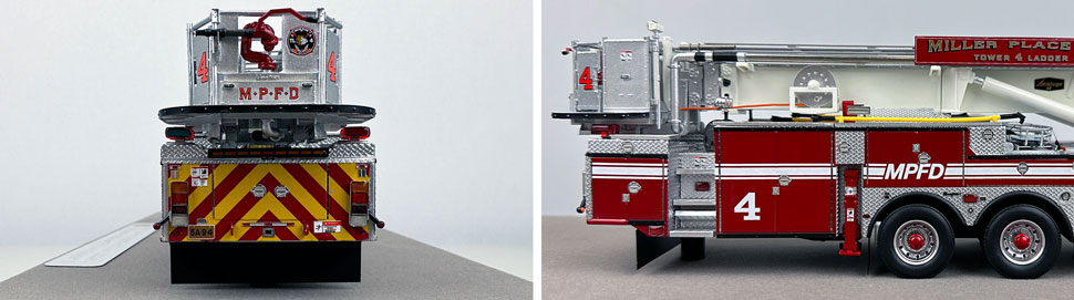 Closeup pictures 9-10 of the Miller Place Fire Department Ladder 4 scale model