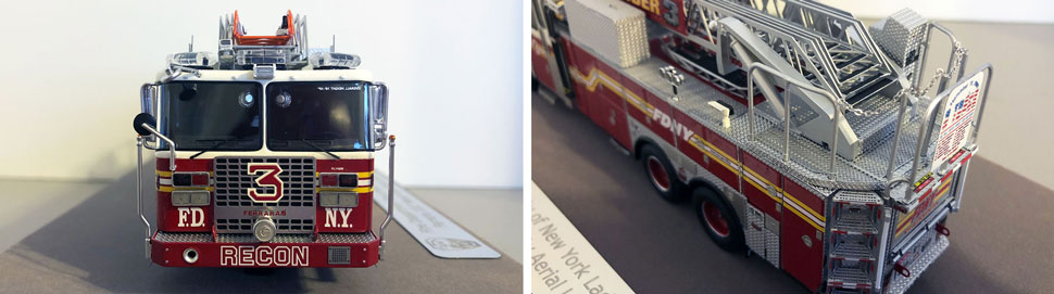 Closeup pictures 9-10 of the FDNY Ladder 3 scale model