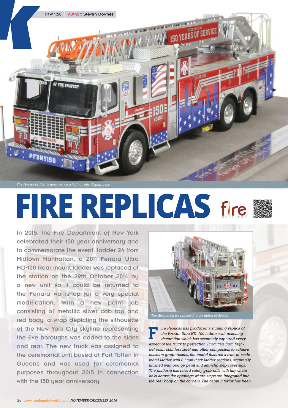 #FDNY150 as seen in Truck Model World, U.K.