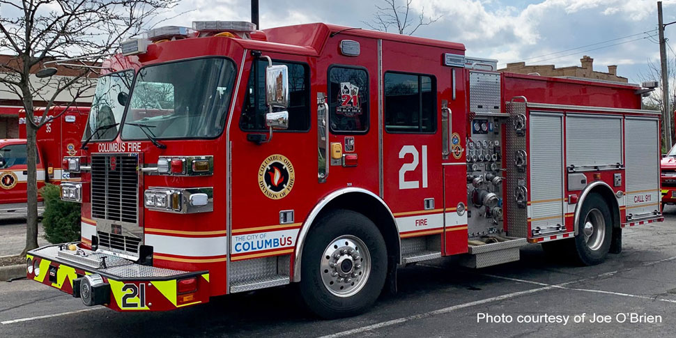 Columbus Division of Fire Sutphen Engine 21 courtesy of Joe O'Brien