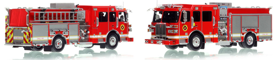 Columbus Division of Fire Sutphen Engine is a museum grade 1:50 scale model