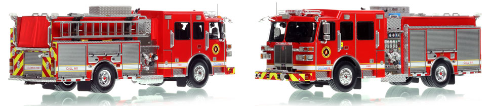 The newest spec Columbus Engine scale model is hand-crafted and intricately detailed.