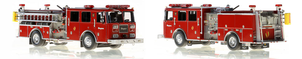 Limited production, 1:50 scale model of a Seagrave Commander Pumper