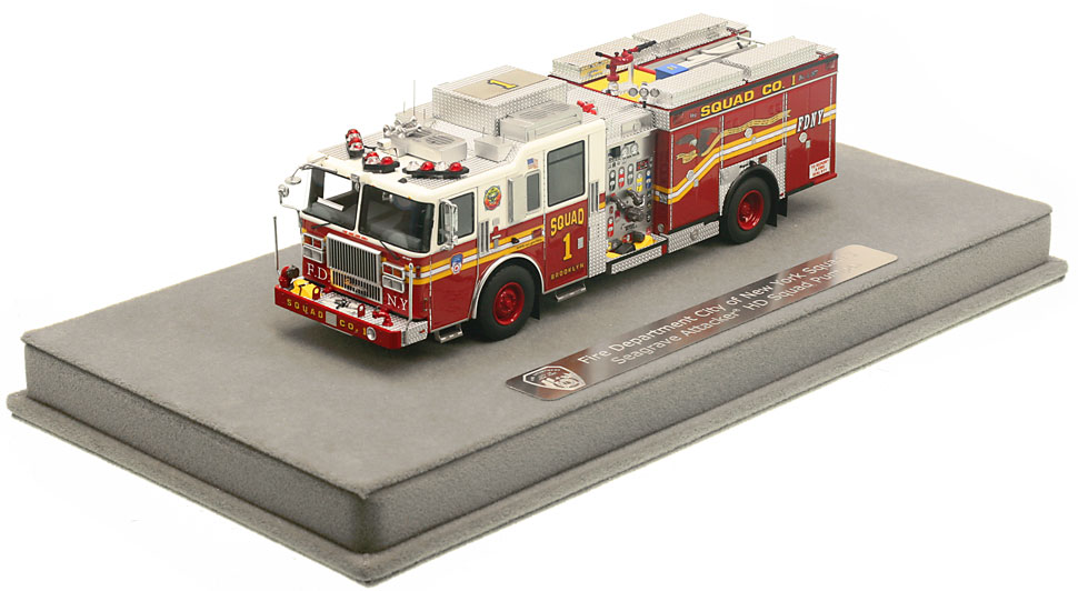 FDNY Squad 1 includes a fully custom display case.