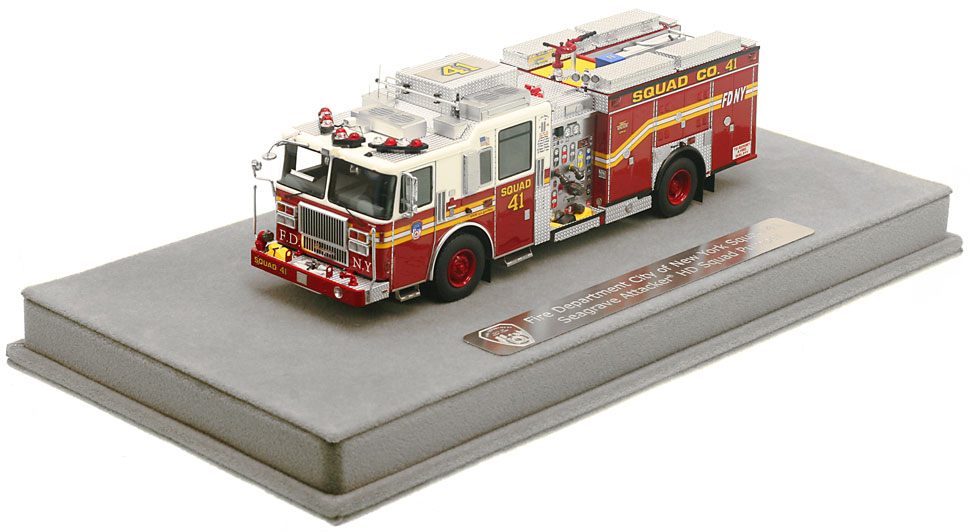 FDNY Squad 41 includes a fully custom display case.