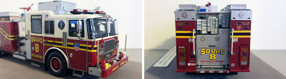 Close up pics 7-8 of FDNY Seagrave Squad 8 scale model 