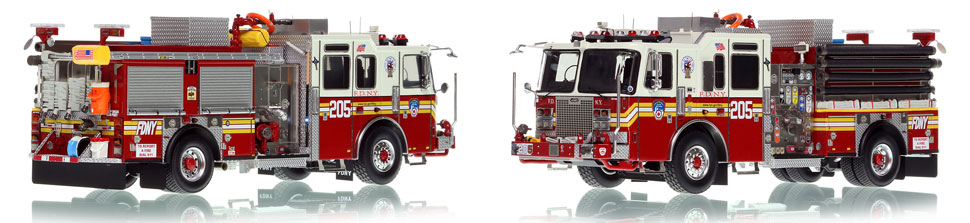 FDNY Engine 205 in Brooklyn is a museum grade 1:50 scale model