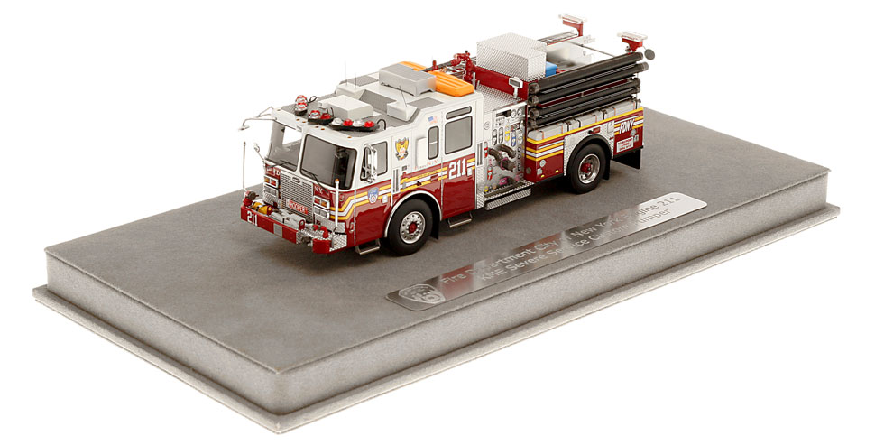 FDNY Engine 211 includes a fully custom display case.