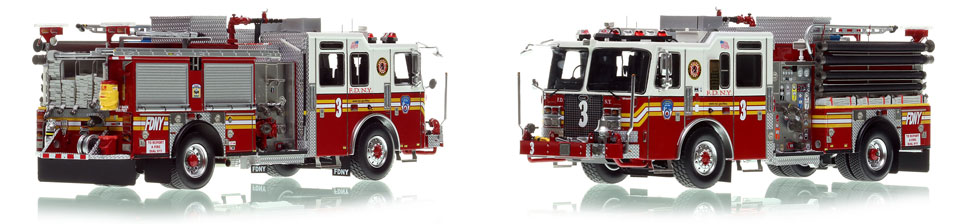 FDNY's Engine 3 scale model is hand-crafted and intricately detailed.