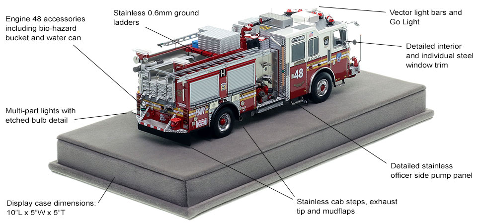 Specs and Features of FDNY's KME Engine 48 scale model