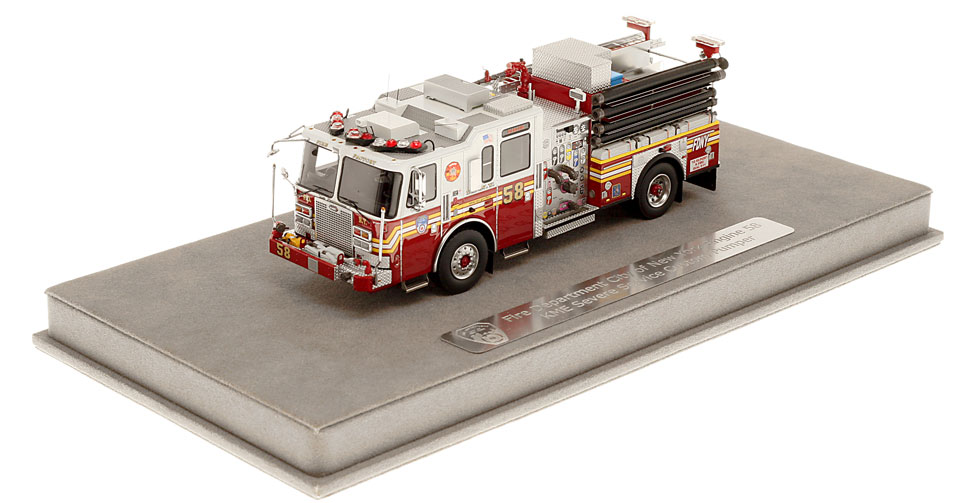 FDNY Engine 58 includes a fully custom display case.