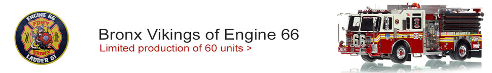 1:50 scale model of FDNY's KME Engine 66 in the Bronx