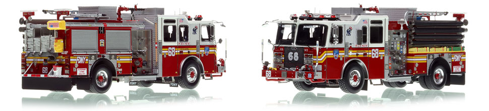 FDNY's Engine 68 scale model is hand-crafted and intricately detailed.