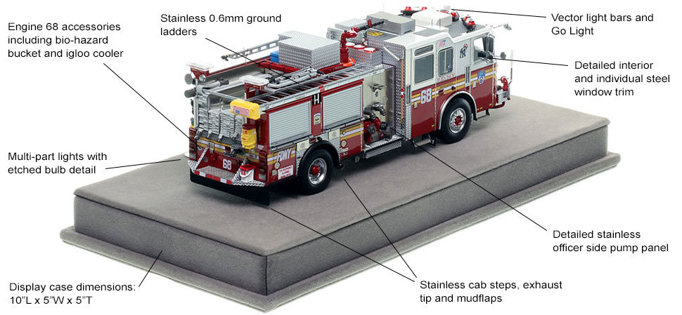 Specs and Features of FDNY's KME Engine 68 scale model