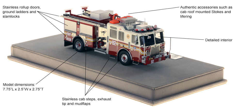 Specs and features of FDNY KME Engine 82