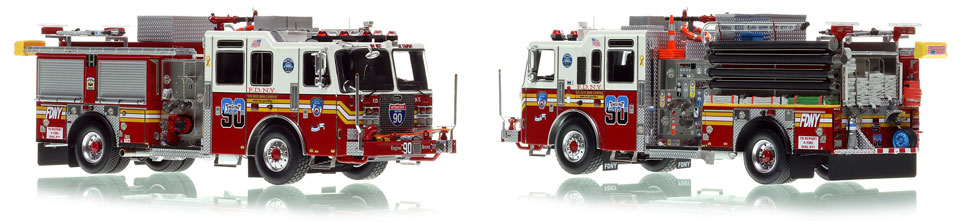 FDNY's Engine 90 scale model is hand-crafted and intricately detailed.