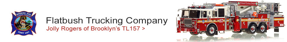 Order your FDNY Tower Ladder 157 from Brooklyn today!
