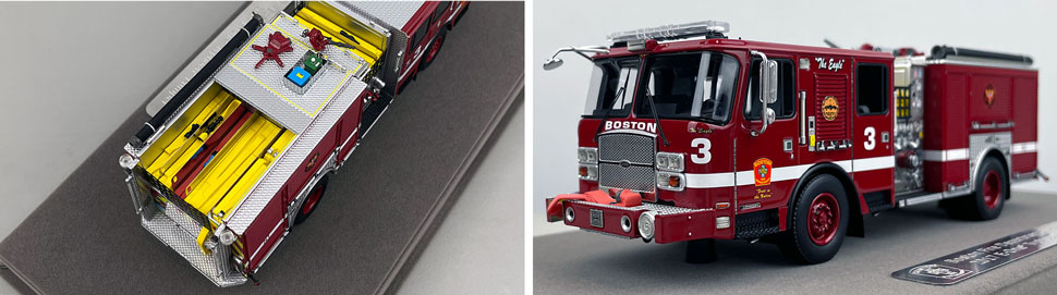 Closeup pictures 3-4 of the Boston Fire Department E-One Engine 3 scale model