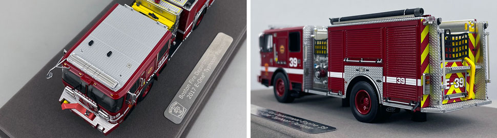 Closeup pictures 7-8 of the Boston Fire Department E-One Engine 39 scale model