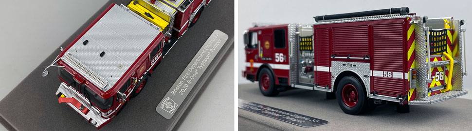 Closeup pictures 7-8 of the Boston Fire Department E-One Engine 56 scale model