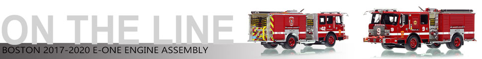 Assembly pictures of the Boston Fire Department E-One Typhoon Pumper scale model