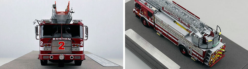 Closeup pics 1-2 of Boston Fire Department E-One Ladder 2 scale model