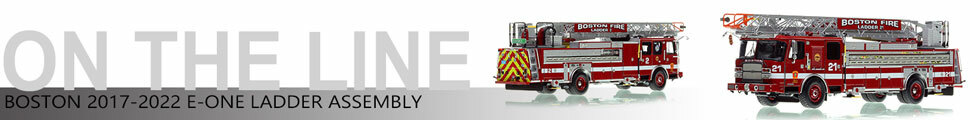 Assembly pictures of Boston's E-One Cyclone II Ladder scale model