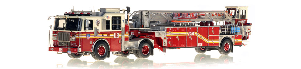 The first museum grade scale model of FDNY Ladder 118