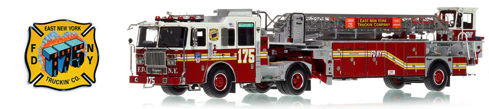 1:50 scale FDNY Seagrave TDA Ladder 175 in Brooklyn