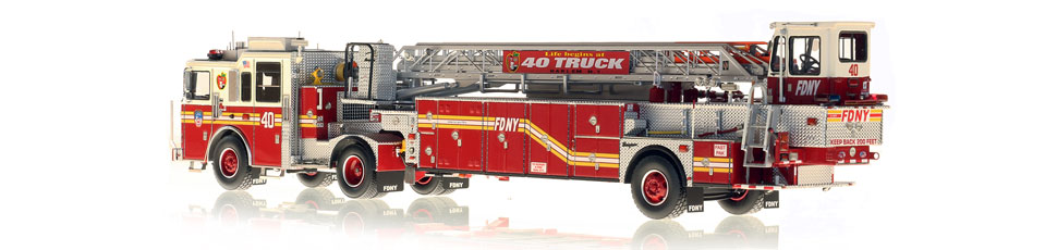 FDNY Ladder 40 is hand-crafted from over 920 parts