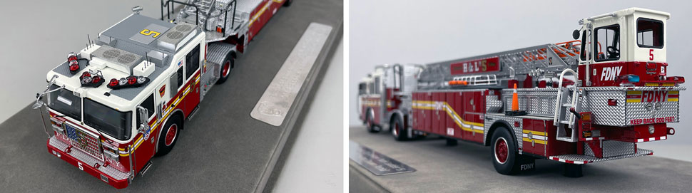 Closeup pictures 7-8 of the FDNY Ladder 5 scale model