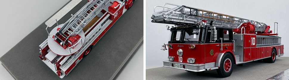 Closeup pics 3-4 of Chicago Fire Department Seagrave H&L Co. 10 scale model