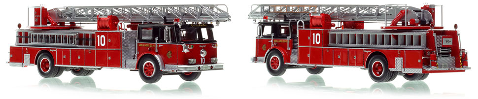 Chicago's H&L Co. 10 Seagrave Ladder is hand-crafted and intricately detailed.