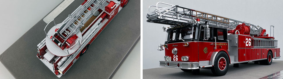 Closeup pics 3-4 of Chicago Fire Department Seagrave H&L Co. 26 scale model