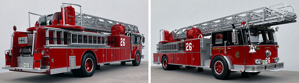 Closeup pics 11-12 of Chicago Fire Department Seagrave H&L Co. 26 scale model