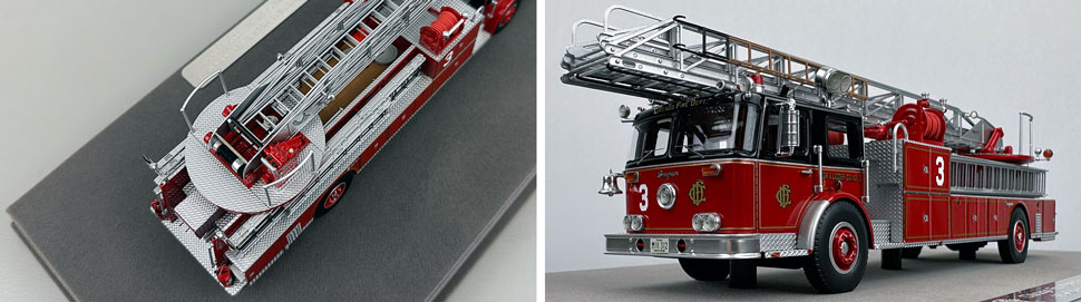 Closeup pics 3-4 of Chicago Fire Department Seagrave H&L Co. 3 scale model