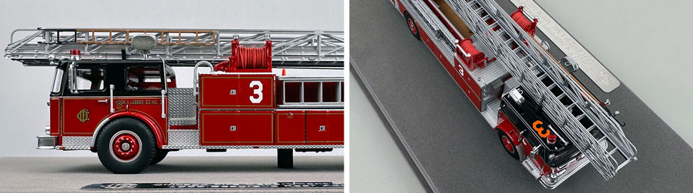 Closeup pics 5-6 of Chicago Fire Department Seagrave H&L Co. 3 scale model